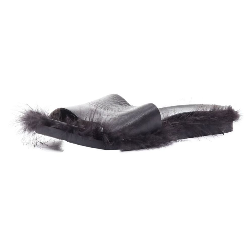 Simone Rocha Leather Feather Slides Mules - Picture 4 of 6